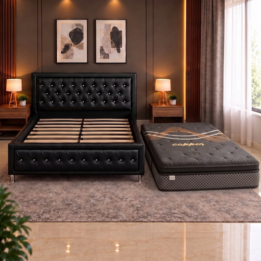 Levitate Mattress 14" + Upholstered Storage Bed