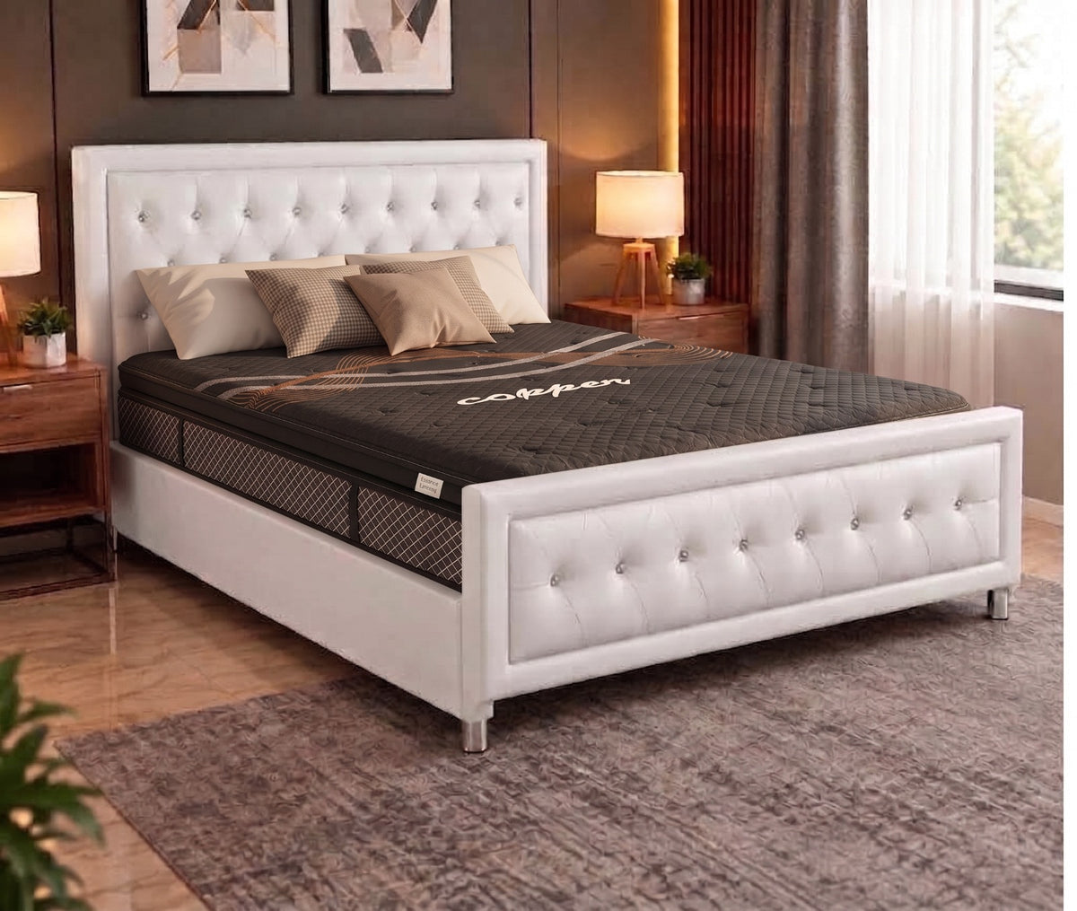 Levitate Mattress 14" + Upholstered Storage Bed