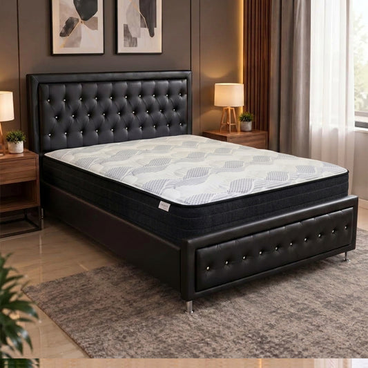 Ultra Sleep 10" Tight Top Mattress + Upholstered Storage Bed