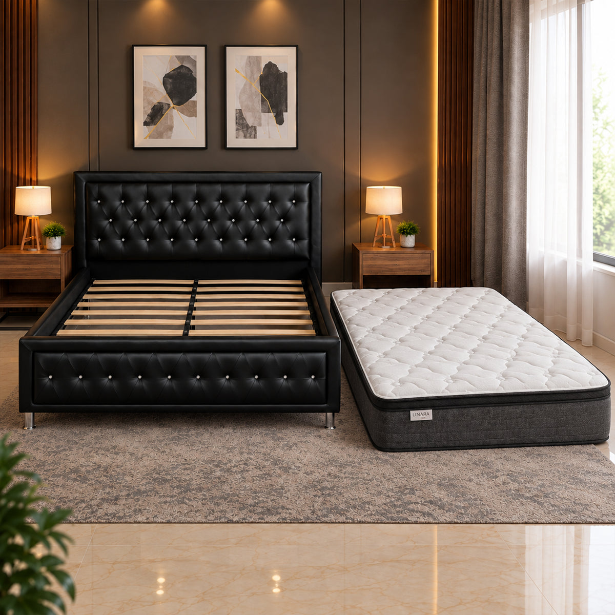 Emperor dream 13" + Upholstered Storage Bed