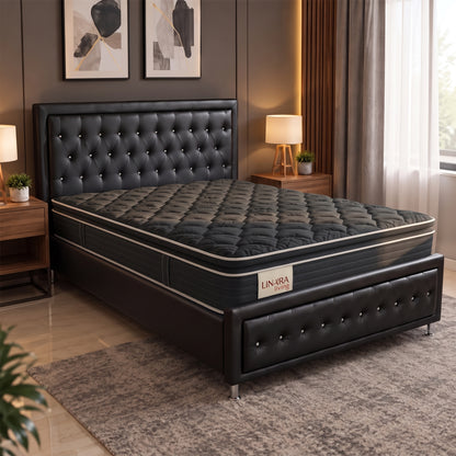 Embrace Mattress + Upholstered Storage Bed