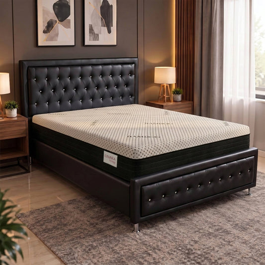 Beauty Sleep 10" Mattress + Upholstered Storage Bed